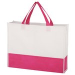 Non-Woven Prism Tote Bag - Fuchsia