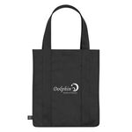 Non-Woven Shopper Tote Bag With 100% RPET Material - Gray