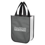 Non-Woven Shopper Tote Bag With 100% RPET Material - Gray