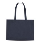 Non-Woven Shopper Tote With Hook And Loop Closure - Navy