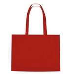 Non-Woven Shopper Tote With Hook And Loop Closure - Red