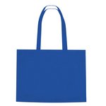 Non-Woven Shopper Tote With Hook And Loop Closure - Royal Blue
