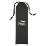 Non-Woven Straw Pouch - Black