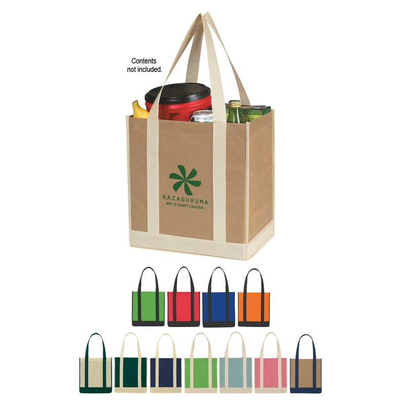 Main Product Image for Imprinted Non-Woven Two-Tone Shopper Tote Bag