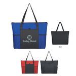 Non-Woven Voyager Zippered Tote Bag -  