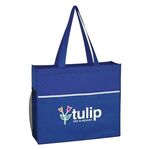 Non-Woven Wave Design Tote Bag - Royal Blue