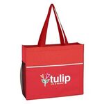 Non-Woven Wave Design Tote Bag -  