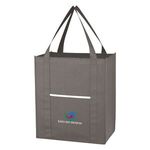 Non-Woven Wave Shopper Tote Bag - Gray