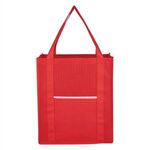 Non-Woven Wave Shopper Tote Bag - Red