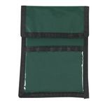 Nylon Neck Wallet Badge Holder - Forest Green