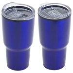 Odyssey 30 oz Stainless Steel/Polypropylene Travel Tumbler - Medium Blue