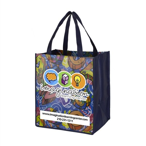 Main Product Image for "WOODFIELD" Full Color Glossy Lamination Grocery Shopping Tote
