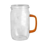 Open Mason Jar with handle - Orange