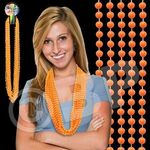 Orange 33" mardi gras Beads -  