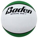 Orange Rubber Basketball (Pad Printed) - Green-white