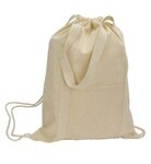 Orion 5 oz 50/50 Recycled Cotton Drawstring Backpack - Natural