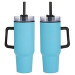 Outpost 40 oz Stainless Steel/Polypropylene Mug - Aqua Blue