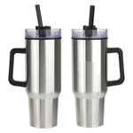 Outpost 40 oz Stainless Steel/Polypropylene Mug - Silver