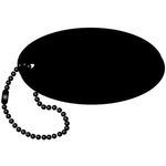 Oval Floating Key Tag - Black