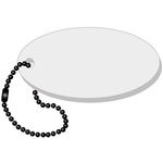 Oval Floating Key Tag - White
