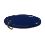 Oval Shaped Vinyl-Coated Floating Key Tag - Navy Blue