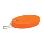 Oval Soft Floater Keychain - Orange