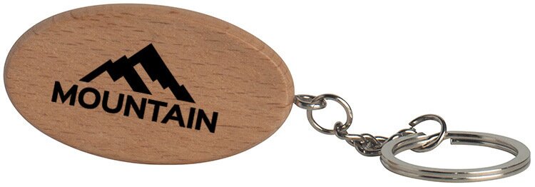 Main Product Image for Promotional Oval Wooden Keyring