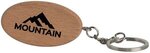 Oval Wooden Keyring -  