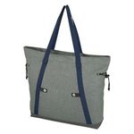 Oxford Tote Bag - Gray/Maroon