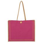 Paradise Jute Tote Bag - Pink