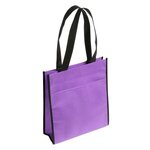 Peak Tote Bag with Pocket - Purple