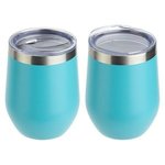 Pero 12 oz Copper-Lined Powder-Coated Insulated Goblet - Bright Teal