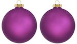 Personalized Ornament Traditional Glass 2 sided imprint - Purple