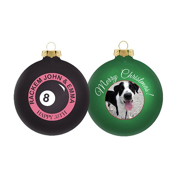 Main Product Image for Custom Printed Personalized Traditional Glass Ornaments