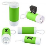 Pet Waste Bag Dispenser w/ Flashlight - Lime-white