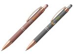 Phoenix Softy Rose Gold Metallic Pen with Stylus - Full Color -  