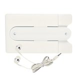 Phone Wallet With Earbuds - White