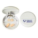 Pill box and cutter - White