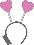 Pink heart light-up head boppers - Pink