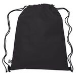 PLA Non-Woven Drawstring Bag - Black