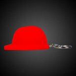 Plastic Construction Hat Bottle Opener Key Chain - Red