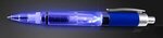 Plastic LED Pen with Blue Barrel - Blue