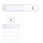 Plastic Utensil Set w/ Bottle Opener - White
