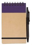 Pocket Eco-Note Jotter - Natural-blue