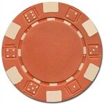 Poker chips sets with 300 chips & Aluminum case - Orange
