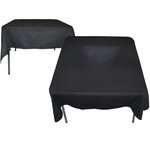 Poly/Cotton Twill Square Table Cover-Screen Printed - Black