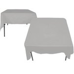 Poly/Cotton Twill Square Table Cover-Screen Printed - Gray