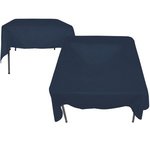 Poly/Cotton Twill Square Table Cover-Screen Printed - Navy Blue
