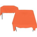 Poly/Cotton Twill Square Table Cover-Screen Printed - Orange
