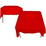 Poly/Cotton Twill Square Table Cover-Screen Printed - Red